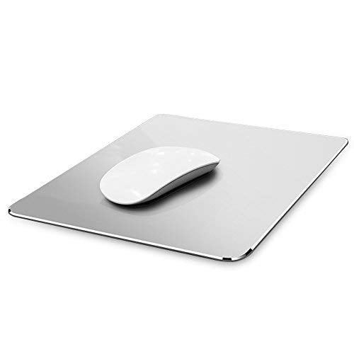 Metal Aluminum Mouse Pad Hard Silver Clear Modern Ultra Thin Double