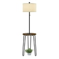 thumbnail image 6 of Lavish Home 59-inch Floor Lamp with Table, USB Port, and Hairpin Legs – Standing Light with Shelves, 6 of 8