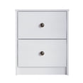 thumbnail image 3 of Castle Place Vintage Nightstand with 2 Drawers, White Gray, 3 of 9