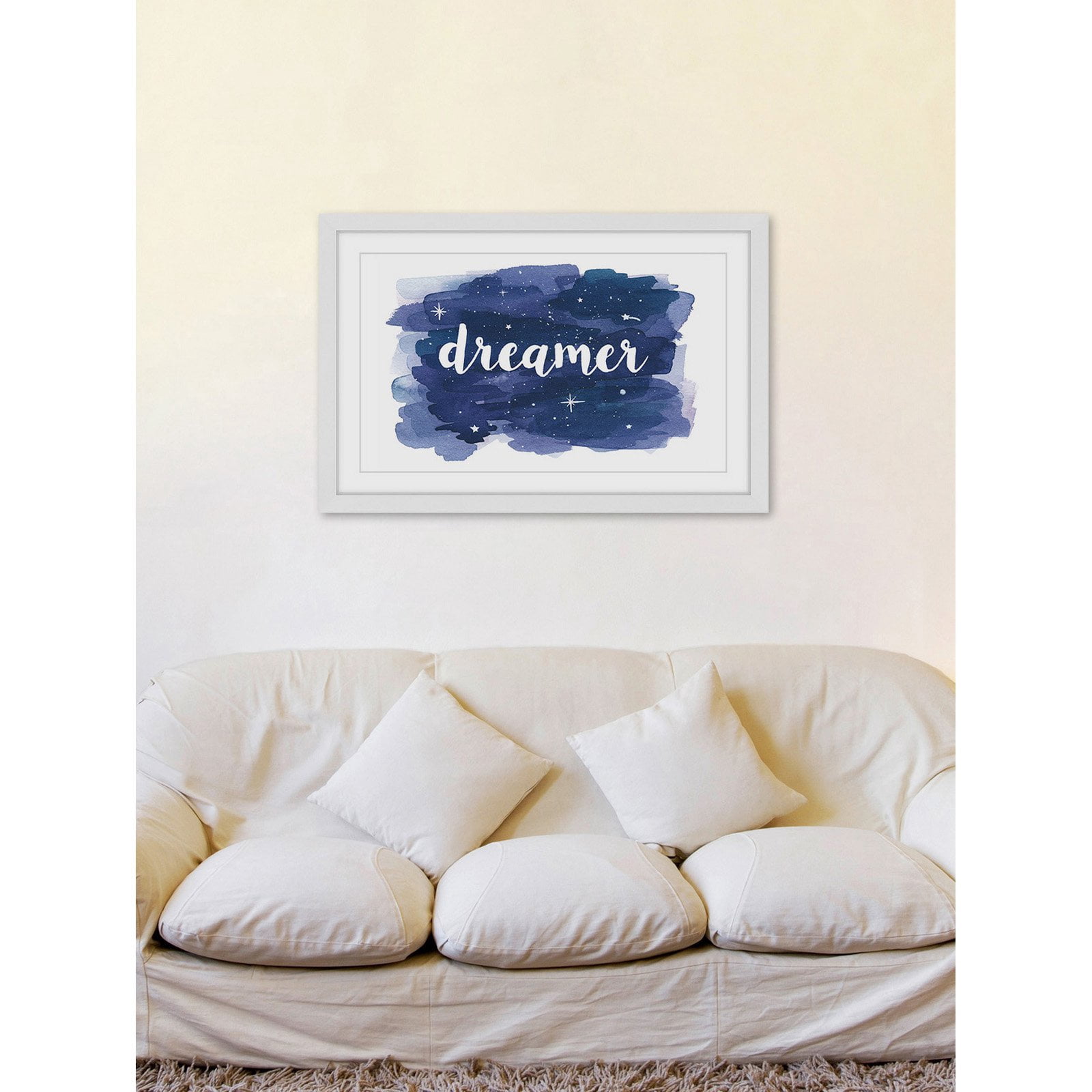 Marmont Hill "Dreamer Gala x y Wash" By Molly Rosner Framed Painting Art Print, 36.0" x 1.5"