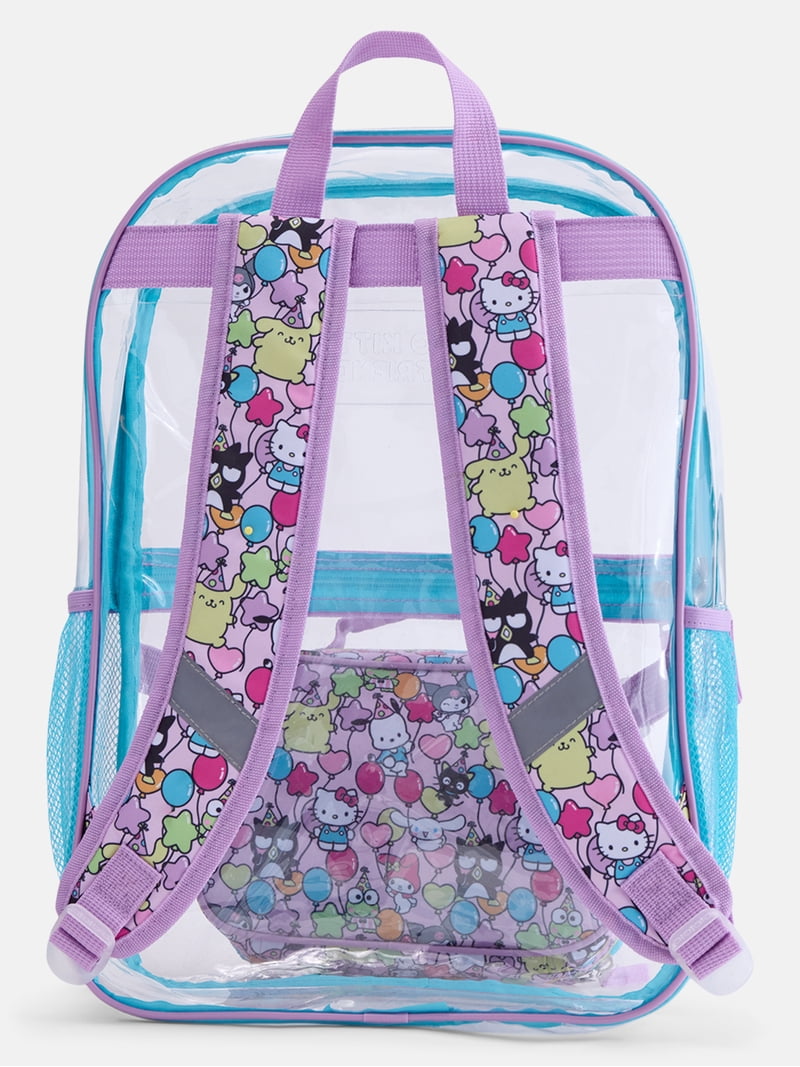 Sanrio Hello Kitty Kids' Clear Backpack Set with Lunch Bag and