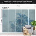 thumbnail image 3 of Botanical Wallpaper Wall Mural - Palm Leaves in Blue, 3 of 5