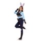 thumbnail image 2 of Disfraz de Halloween de animal loco, policía de la ciudad de anime, Judy, conjunto completo, disfraz de escenario de policía de conejo para padre e hijo, 2 of 5