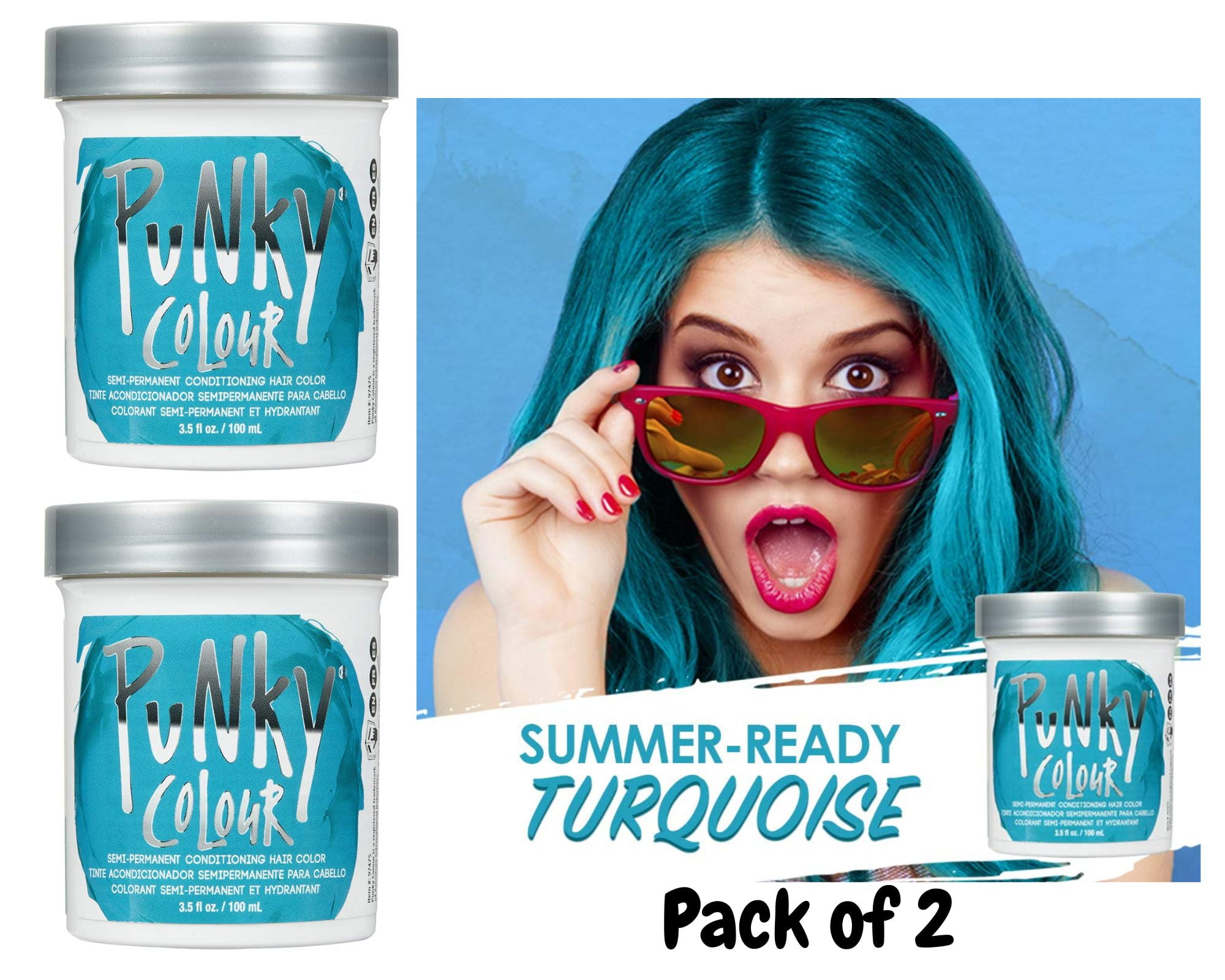 Jerome Russell Punky Hair Color, Turquoise, 3.5 fl oz - Dye