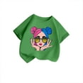 thumbnail image 3 of TOOYOU Girls Top Summer Graphic T-Shirt Kid Cute Casual Round Neck Short Sleeve Tee Multiple Colors Graphic T-Shirt Size 5-6 Years Green, 3 of 5