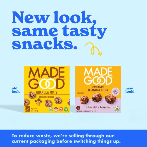 MadeGood Chocolate Banana Granola Minis 5pk, 5 x 24 g