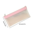 thumbnail image 2 of Pencil Bags with Zipper, Simples Frosted Semi Transparent Thickened Pencil Case for Student Exams Portable Stationery Bag Large Capacity Stationery Box Back to College, 2 of 9
