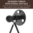 thumbnail image 3 of Modern Wall Mounted Triangle Metal Bathroom Kitchen Hand Towel Bar Rack Black, 3 of 6