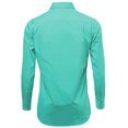 thumbnail image 3 of Men's Classic Fit Long Sleeve Wrinkle Resistant Button Down Premium Dress Shirt (Aqua,2XL), 3 of 4
