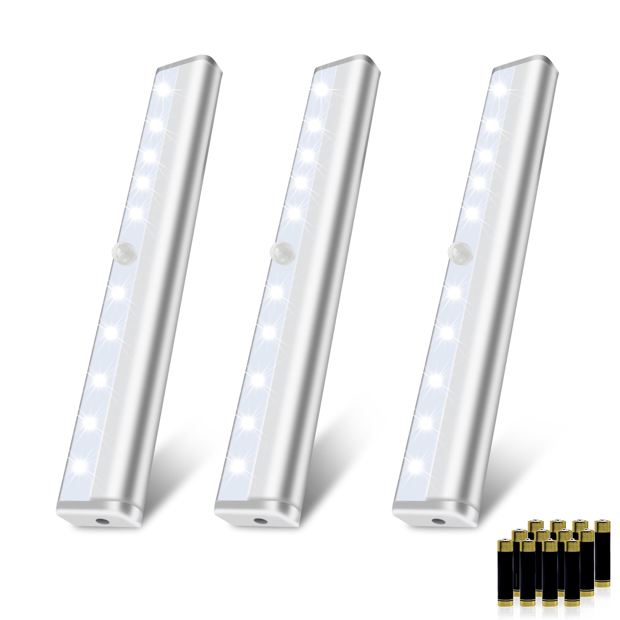 Motion Sensor Lights,3 Pack 10 LED Motion Sensor Closet Lights, Stick