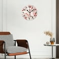 thumbnail image 3 of Battery Operated Analog Wall Clocks Non-Ticking Silent Modern Clock Decorative for Home,Office-Pattern Of Cherry Blossoms In Soft Pink And Red(12inch), 3 of 4