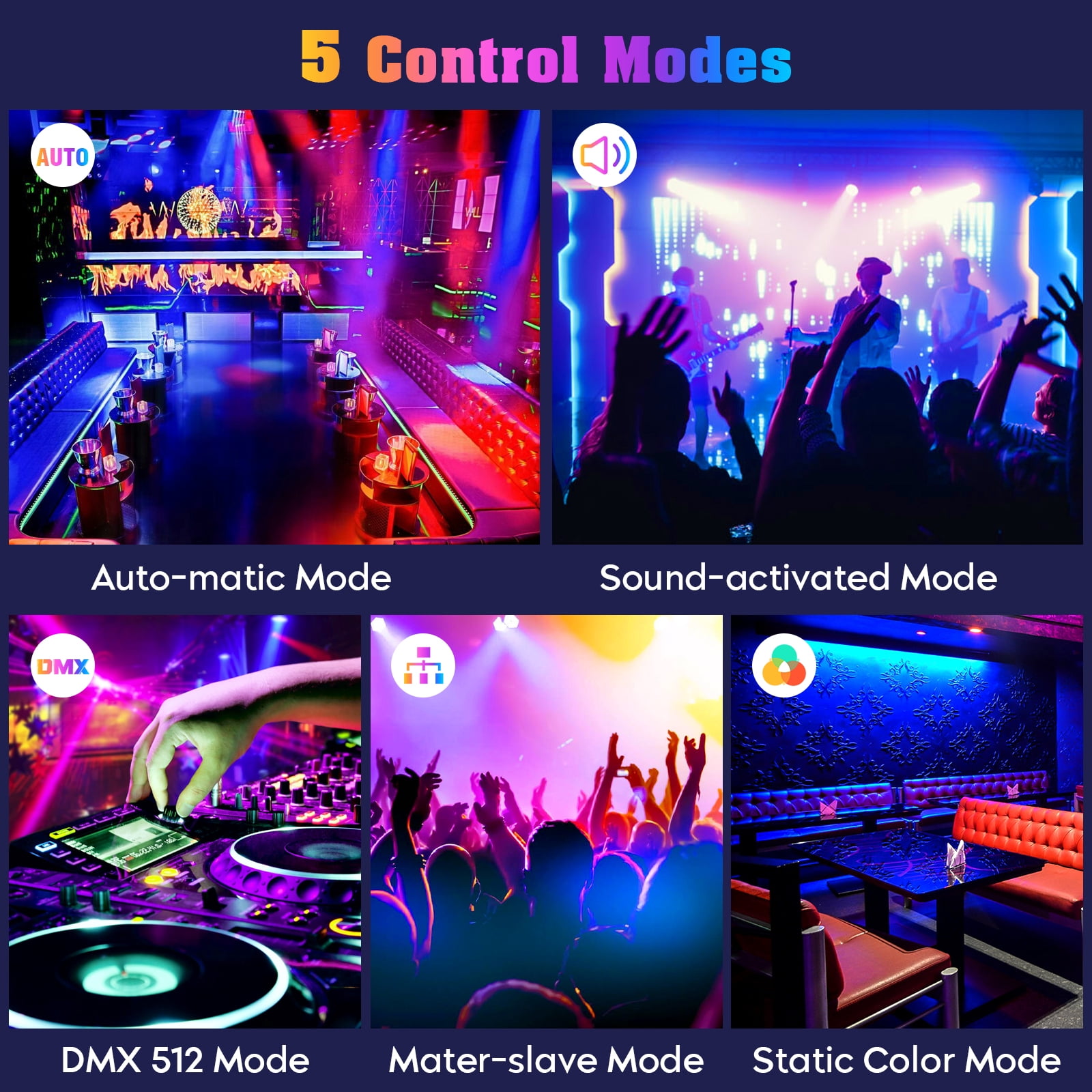 4X RGB Wall Wash Light Bar 252 LED DMX Strobe Stage DJ Beam Lighting Effect DJ Disco Home Party Deco