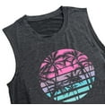 thumbnail image 6 of YI XIANG RAN Summer Beach Tank Shirts Women Palm Trees Sunset Beach Tank Top Tropical Hawaiian Vacation Sleeveless Shirt, 6 of 6