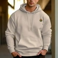 thumbnail image 5 of Men's 330g 100% Cotton Pattern Terry Dropped Shoulder Hoodie-Green Pumpkin, 5 of 15
