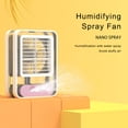 thumbnail image 4 of Yuarrent Ventilador de escritorio Enfriador de aire Dispositivo de enfriamiento Silencioso Sin ruido Funcionamiento con Conveniencia Niebla Electrodomésticos Blanco Yuarrent HA081078-02B, 4 of 6