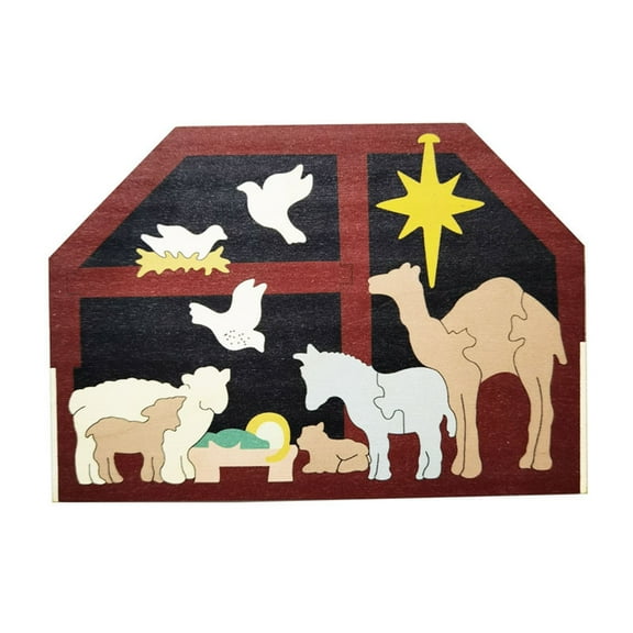 dajkiuy Wooden Nativity Puzzle, Jesus Puzzles, Nativity Set, Christmas Wooden Puzzle Game for Adults, Home Decor, Birthday Present Gifts