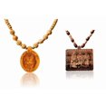 thumbnail image 1 of Kamada Combination of Shri KhatuShyam ji round pendant tulsi mala and exquisite ram darbar Tulsi (basil) mala,Spritual Pendant Necklace for Women and Men, 1 of 5