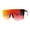 Black Orange Mirror, variant on Womens Flat Top Color Mirror Oversize Diva Shield Rimless Sunglasses Matte Black Purple