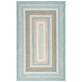 thumbnail image 2 of SAFAVIEH Braided Kaylee Striped Machine Washable Reversible Area Rug, Beige/Light Blue, 6' x 9', 2 of 18