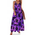 thumbnail image 1 of Camisa hawaiana con estampado floral hibisco épico - Vestido sin mangas morado Vestido de verano para mujer Vestidos de noche para mujer, 1 of 7