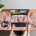 thumbnail image 4 of Long Mouse Pads for Desk,Pioneer Flower Floral Print Pattern Desk Mats on Top Of Desks, Desk Mouse Pad Extra Large with 3mm Non-Slip Base and Stitched Edge for Gaming,Office,Work,Home 47.3"x23.6", 4 of 6