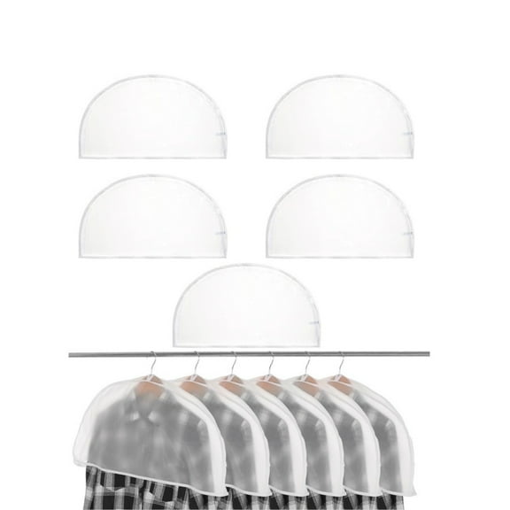 QZS Shoulder Covers,Portable Closet Storage Covers for Dress,23.6x11.8x2In Breathable Clothes Protectors for Hanging Jackets Closet Storage