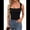 Black, variant on Women Square Neck Tank Tops Dressy Summer Sleeveless Shirts Going Out Fitted Trendy Tops T Shirts Blouses White XS