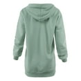 thumbnail image 3 of A2Y Women's Oversized Loose Fit Longline Long Sleeve Pockets Hoodie Sweatshirts Light Green S, 3 of 6