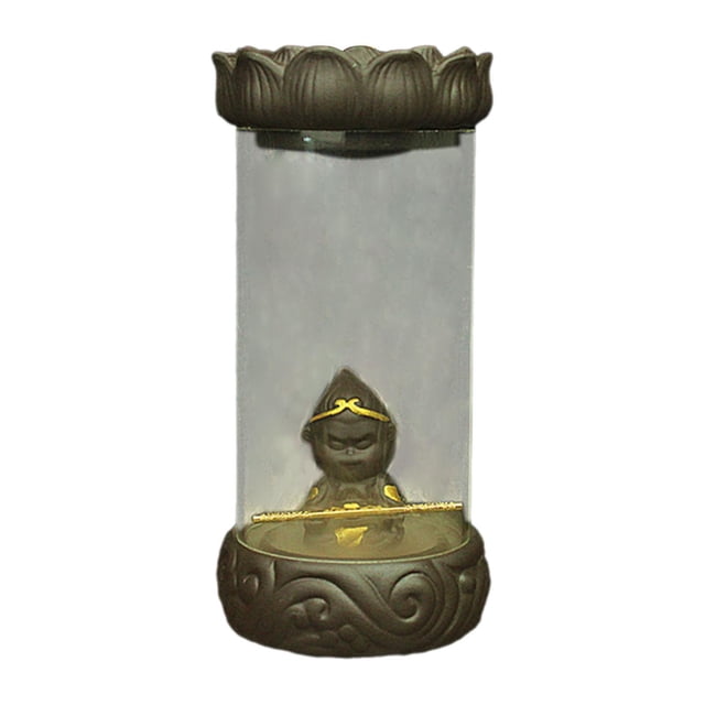 Quemador de incienso de reflujo Sun Wukong, soporte para incienso, resistente al viento, moderno, quemador de incienso para parabrisas para mesa