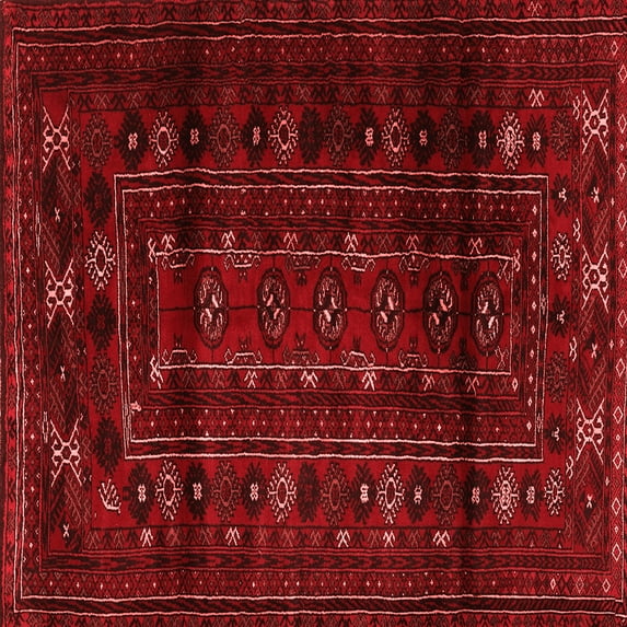 Ahgly Company Indoor Square Persian Red Traditional Area Rugs, 5' Square