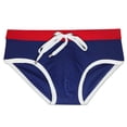 thumbnail image 3 of WIZUTIZ Swim Short Mens High Elastic Board Briefs Casual Beach Breathe Swimming Pants Low Cut Sexy Boxer Brief Bathing Suit, 3 of 5