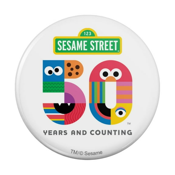 Sesame Street 50th Anniversary Logo Pinback Button Pin