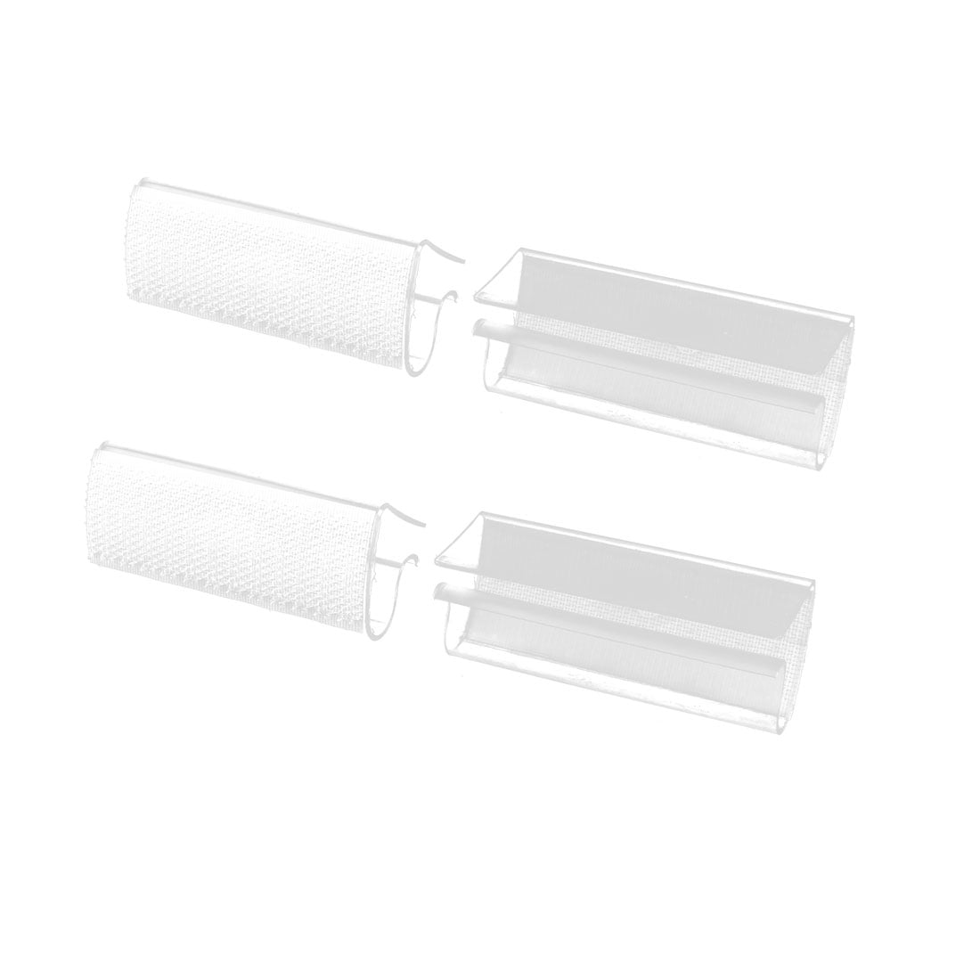 Home Plastic Hook Loop Tablecloth Skirting Clip 4pcs for 0.2inch Thick