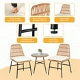 thumbnail image 2 of Tappio 3 Pieces Wicker Patio Chairs Furniture Set, Outdoor Bistro Set with Coffee Table, Porch Chairs Rattan Conversation Set for Lawn Balcony Backyard Garden, Beige, 2 of 9