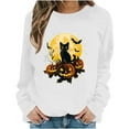 thumbnail image 6 of Kaliqueen Halloween Sweatshirts for Women Spooky Season Funny Long Sleeve Graphic Crewneck Pullover Tops Loose Fit Holiday Outfits with Multi Print, 6 of 6