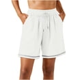 thumbnail image 6 of ByworldtasicNo Boundaries Women's Athletic Shorts Drawstring Elastic Waist Summer Beach Shorts with Pockets, 6 of 6