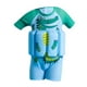 thumbnail image 3 of Traje de baño de flotación para niños, lindo traje de baño de manga corta ligero con diseño de dinosaurio verde 110 centímetros, 3 of 9