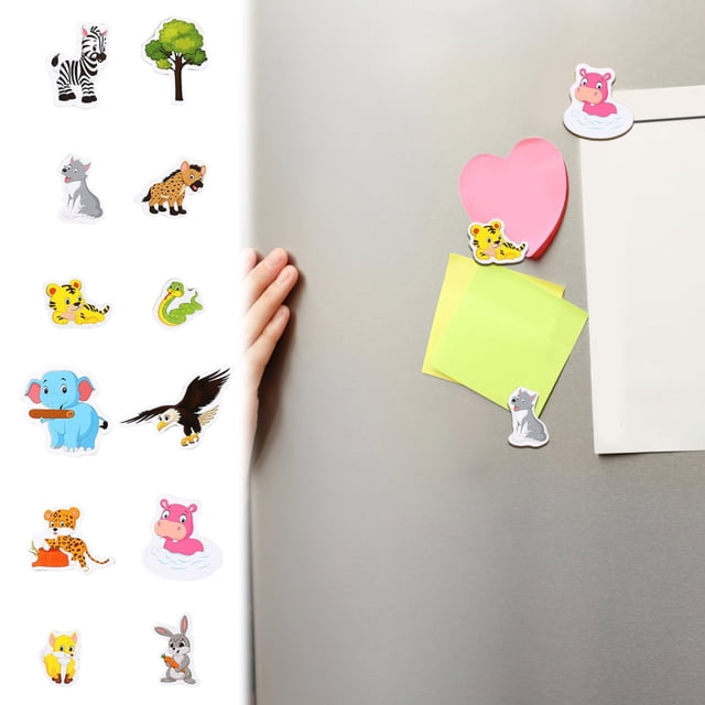 Aimants de Réfrigérateur pour Enfants Animaux Aimants de Réfrigérateur pour Tout-Petits Aimants de Frigo Jouet Éducatif pour Enfants Aimants Complets pour Tableau Blanc