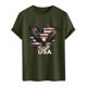 thumbnail image 5 of Tops para hombre, blusas y camisas de cuello redondo y manga corta para hombre. Top/camisa de cuello redondo y manga corta con estampado del Día de la Independencia para hombre. Tops para hombre., 5 of 5