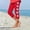 Red, variant on Juslio Girls Pants Kids Girls Fashion Baesball Print Summer Leisure Yoga Leggings Sports Cropped(Black Capris, 2 Years)