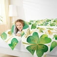 thumbnail image 4 of jejeloiu Lucky Clover Leaves Full Size Comforter Sets,St.Patrick'S Day Bedding Comforter Set,Green White Gold Bedding Sets For Girls Kids,Ultra Soft Home Decor Reversible,3-Piece, 4 of 8