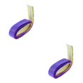 thumbnail image 3 of Transemion Anti Slip Racket Roll Tennis Handle Grip Wrap Tape Purple 110x2.5x0.2CM 2Set, 3 of 6