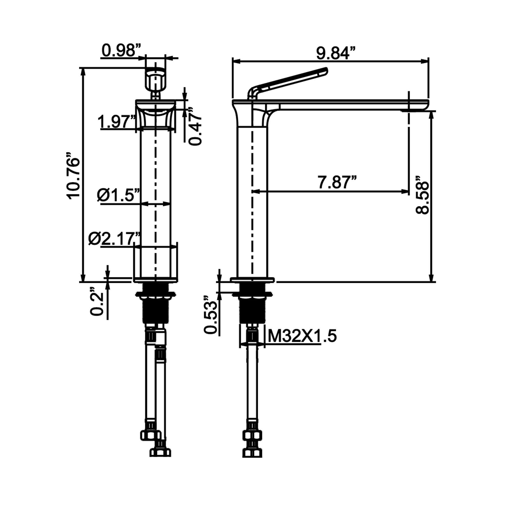 High Arc Bathroom Sink Faucet, Solid Brass Single Lever Bathroom Basin Faucet