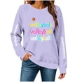 thumbnail image 6 of Trikvn Women's Volleyball Graphic Sweatshirts Long Sleeve Crewneck Pullover Tops Casual Fall Game Day Shirts Colorful Letter Print Sports Athlete Mom Clothing, 6 of 9