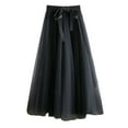 thumbnail image 2 of Wancir New Fashionable High Waist Medium Length Multi Layer Mesh Splicing Lace Cake Skirt with Large Swing Half Body Skirt, 2 of 3