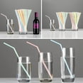 thumbnail image 4 of NOGIS 300pcs Plastic Drinking Straws, Flexible Straws, 8" Long, Stripes Multiple Colors Straws,Suitable For Various Drinks, Juice, Milk, Tea, Cocktails, Parties, Daily Use (300pcs), 4 of 7