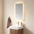 Vinnova Essentia 18" Rectangle LED Lighted Frameless Bathroom Vanity ...