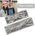 thumbnail image 4 of Dido Mother-child Headbands Knotted Baby and Mommy Bandeaux Pleuche Elastic Bowknot Headwraps, 4 of 9