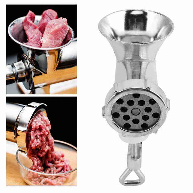 Mincer, Sausage-Shaped Nozzle Silver Meat Grinder, for Home Kitchen Tool Grinding Pork, Beef, Lamb, Chicken Restaurant
