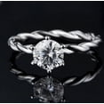 thumbnail image 6 of Nerra Jewel 1.9 Ct Round Brilliant Cut Diamond Ring - 14K White Gold Plated Solitaire Ring - Simple Engagement Wedding Solitaire Rings for Women's - Silver Diamond Beautiful Special Occasion Rings, 6 of 6
